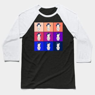 Vintage Japanese Retro Art Colorful Geisha Pop Art 431 Baseball T-Shirt